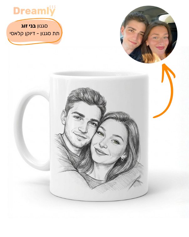 סט ספלים מעוצבים בהתאמה אישית